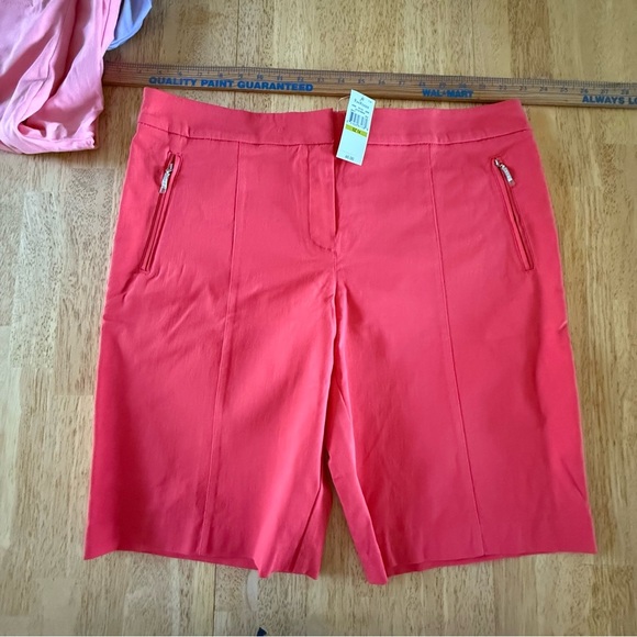 IZOD NEW Golf Shorts 3 set Coral pink purple ladies 14 moisture wicking stretch - Picture 5 of 15